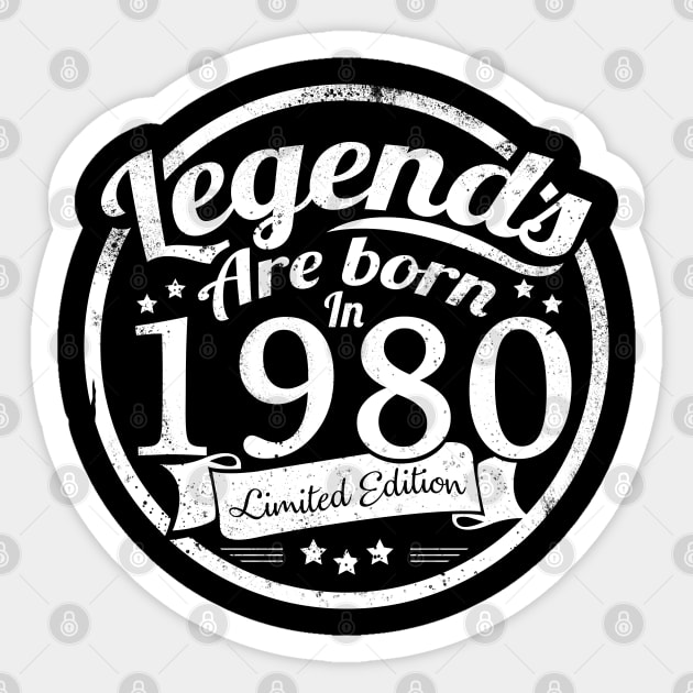 Legends are born in the 80s Sticker by FerMinem